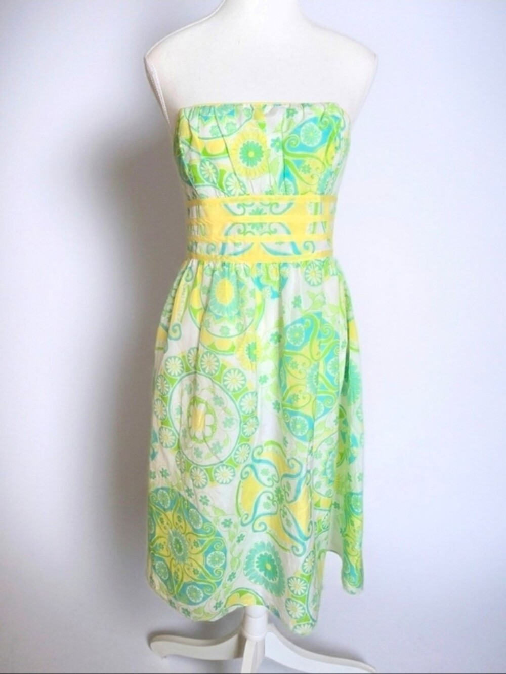 Lilly Pulitzer Katrina Dress White Label Fountain of Youth Cottagecore  Size 4 - Picture 14 of 14